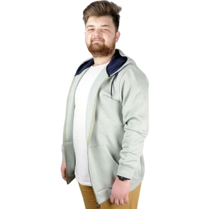 Mode Xl Erkek Sweatshirt Kapşonlu Zippered Basic 20543 Yeşil