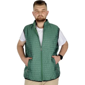 Büyük Beden Erkek Yelek  Kapitone Yakalı 22601 Yeşil