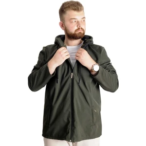 Büyük Beden  Softshell Waterproff Kapşonlu Mont 21235 Haki