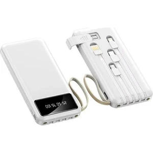 Ms Tech 10.000 Mah Powerbank 4 Çıkışlı LED Göstergeli Hızlı Şarj Fener Özellikli