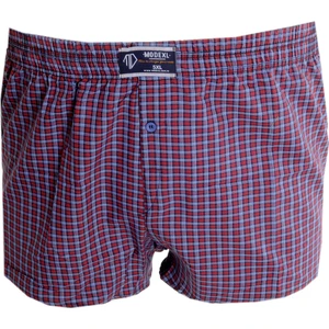 Mode Xl Büyük Beden Erkek Boxer Desenli Poplin 6348 Bordo