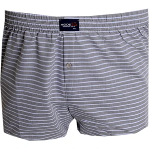Mode Xl Büyük Beden Erkek Boxer Desenli Poplin 6348 Gri