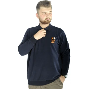 Erkek Uzun Kol Polo Mode Waffle 22447 Lacivert