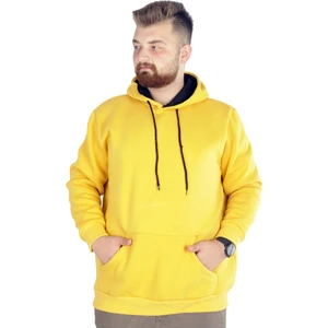 Erkek Sweatshirt Kapşonlu Pocket Basic 20562 Hardal