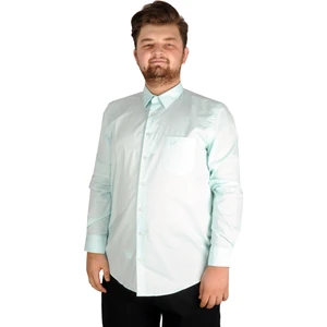 Büyük Beden Erkek Klasik Cepli Gömlek Likralı 20350 Mint