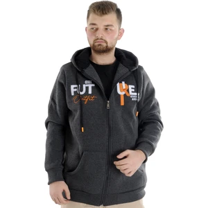 Erkek Sweat Kapşonlu Fermuarlı Future 22535 Antramelanj