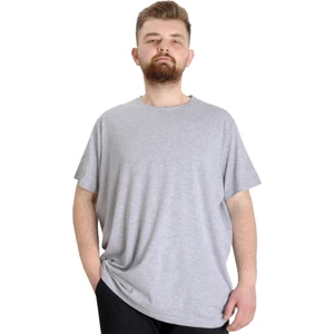 Mode Xl Büyük Beden Likralı T-Shirt Bisiklet Yaka 20149 Grimelanj