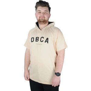 Mode Xl Büyük Beden Tshirt Kapşonlu Dbca 22119 Bej