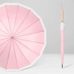 Binqi Hb Küçük Taze Şemsiye Büyük Boy 16 Kemik Retro Güneşli Şemsiye (Yurt Dışından)