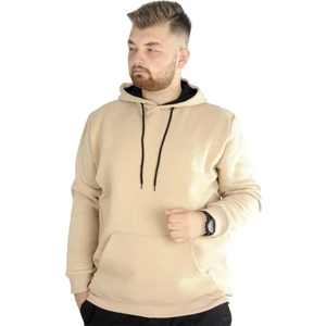 Erkek Sweatshirt Kapşonlu Pocket Basic 20562 Bej