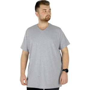 Mode Xl Büyük Beden T-Shirt V Yaka Likralı 20150 Grimelanj