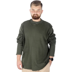 Büyük Beden Uzun Kol Yarım Balıkçı Kazak 22558 Haki