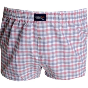 Mode Xl Büyük Beden Erkek Boxer Desenli Poplin 6348 Ekru