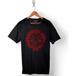 Kendim Seçtim Pentagram Hellsing One Piece Naruto Anime Baskılı Tişört  T-Shirt
