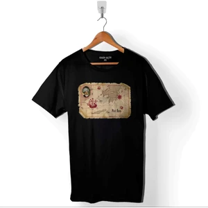Kendim Seçtim Pîrî Piri Reis Eski Dünya Haritası Kitab-I Bahriye Baskılı Tişört Unisex T-Shirt