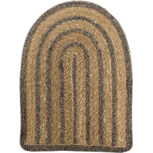 Hasır Siyah Oval Paspas 40X54CM