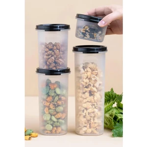 Oval Kuru Gıda Kabı 4'lü Set 200ML+440ML+650ML+890ML