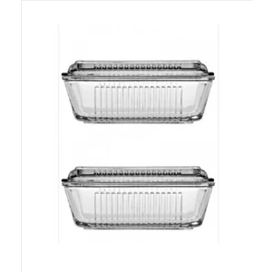 Cam Tereyağı Saklama Kabı Tereyağlık 2'li