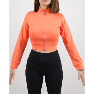 Parla Sports Sweatshirt Crop Uzun Kollu Önden Fermuarlı