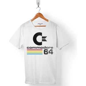 Kendim Seçtim Commodore 61 C64 Logo Antika Bilgisayar Erkek Tişört