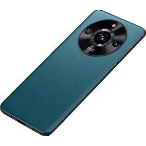 Realme 11 Pro 5g Pu Deri Kaplamalı Tpu + Pc Telefon Kılıfı Metal Lens Koruma Koruma Anti-Çizgi Kapağı (Yurt Dışından)