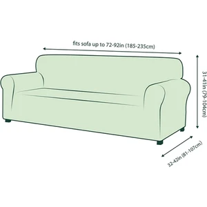 Güzelevim Tekstil Jakarlı Düz Desen Koltuk Takım Kılıfı 3+3+1+1 Elastikli Koltuk Örtüsü