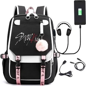 Sheng Haii Stray Kids Sırt Çantası USB Bağlantı Noktalı Seyahat Çantası (Yurt Dışından)