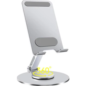Nr2 Masaüstü Telefon Tutucu Döner Alüminyum Paslanmaz Çelik Katlanabilir