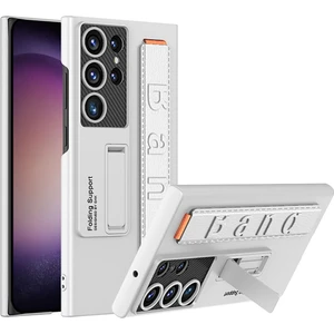 Kip GSM Galaxy S23 Ultra Kılıf Kılıf Kamera Korumalı Lüx Standlı El Tutacaklı Band Kapak