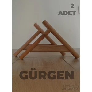 Lethe Works Raf Ayağı, Gürgen Ahşap raf ayağı(2 Adet) (Natural)