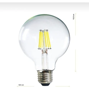 4W 6500K Beyaz LED Rustik Dekoratif Ampul Vintage Aydınlatma G95 4W Beyaz