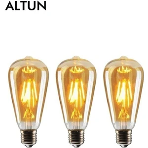 Flamanlı 6W Rustik LED Ampul Dekoratif ST64 ( 3 Adet )