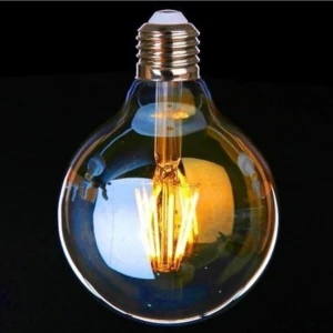 G125 Rustik Ledli Ampul E27 Amber Rengi 6W