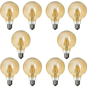 G95 Flamanlı Rustik 6W LED Ampul 10'lu Dekoratif Vintage Aydınlatma