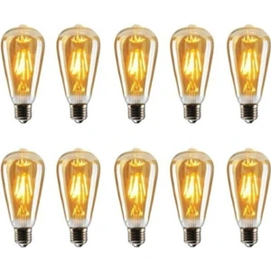 Rustik LED Ampul 10'lu Eko Paket Amber E27 Duy Armut Tipi ST64 Dekoratif