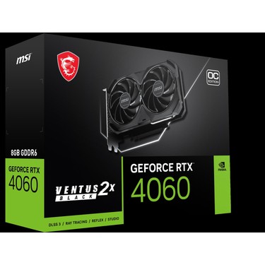 Msı Geforce Rtx 4060 Ventus 2x Black 8g Oc HDMI Dp 128 Bit Fiyatı