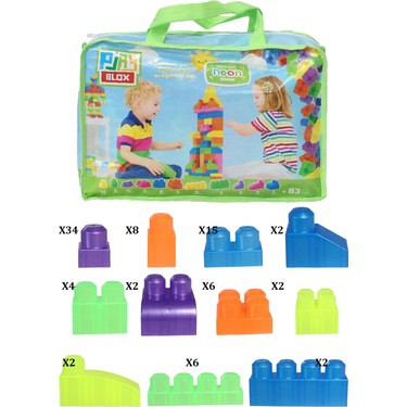 Play Blox 2939 Neon Renkler Mega Blok Seti 83 Parça Yeşil Fiyatı