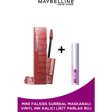 Maybelline New York Super Stay Vinyl Ink Uzun Süre Kalıcı Likit Parlak Ruj 35 Cheeky Mini Surreal