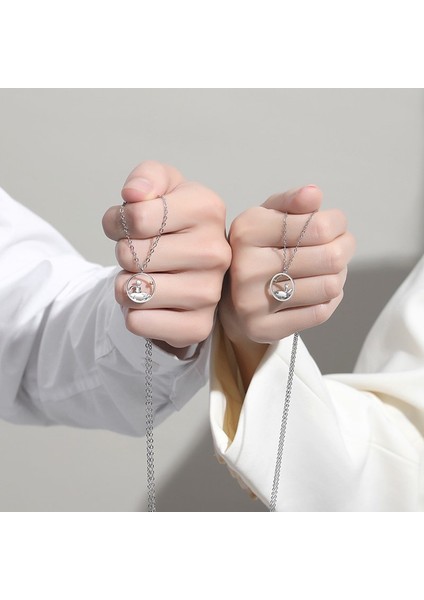 Little Prince Küçük Prens ve Tilki Best Friends Dostluk Sembolü Çift Kolye fırsatları