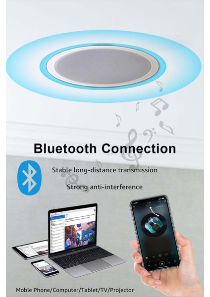 Tavan Hoparlör Amplifikatörlü ve Bluetooth Özellikli ( Beyaz Renk Gönderilir) modelleri
