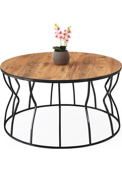 Lale Metal Orta Sehpa Yuvarlak 80X43CM