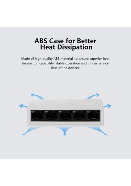 Nr3 5 Port Switch 100MBPS Ethernet Internet Dağıtıcı Ağ Hub Ev Ofis Için