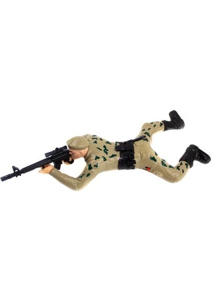 Oyuncak Asker Sürünen Asker Komando Sesli 33 cm