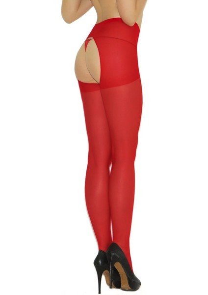 Bazaar Turkey Leyna Özel Bölgesi Açık Kırmızı Fantazi Külotlu Çorap TM2035