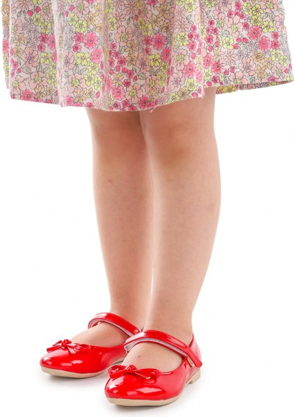 Fiyonklu Cırtlı Kız Çocuk Babet Ayakkabı 201 Rugan fiyatları