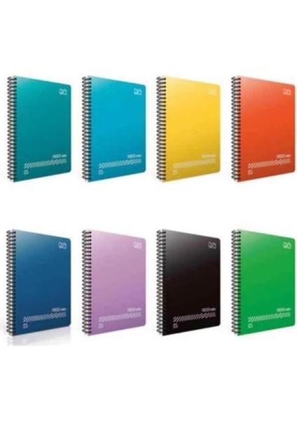 Fresco Spiralli Plastik Kapak Defter A4 120 Yp Kareli 4939 12'li Paket / Gıpta