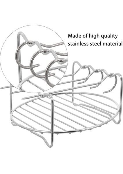 Airfryer 3 Şişli Paslanmaz Çelik 304 Tel Izgara 18CM