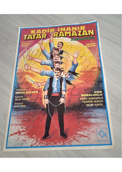 Tatar Ramazan 1990 Film Afişi Artı Iki Adet Posteri / Kadir Inanır - Esin Moralıoğlu