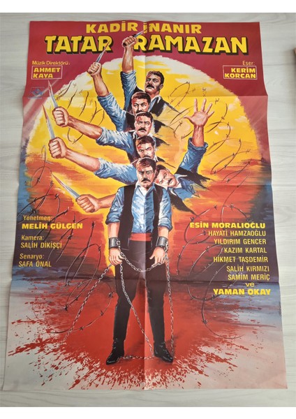 Tatar Ramazan Film Afişi / Film Poster - Kadir Inanır -  Esin Moralıoğlu -  Kerim Korcan 68x98 cm