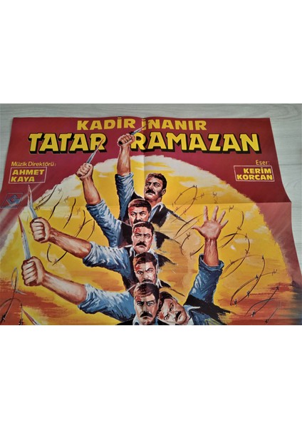 Tatar Ramazan Film Afişi / Film Poster - Kadir Inanır -  Esin Moralıoğlu -  Kerim Korcan 68x98 cm